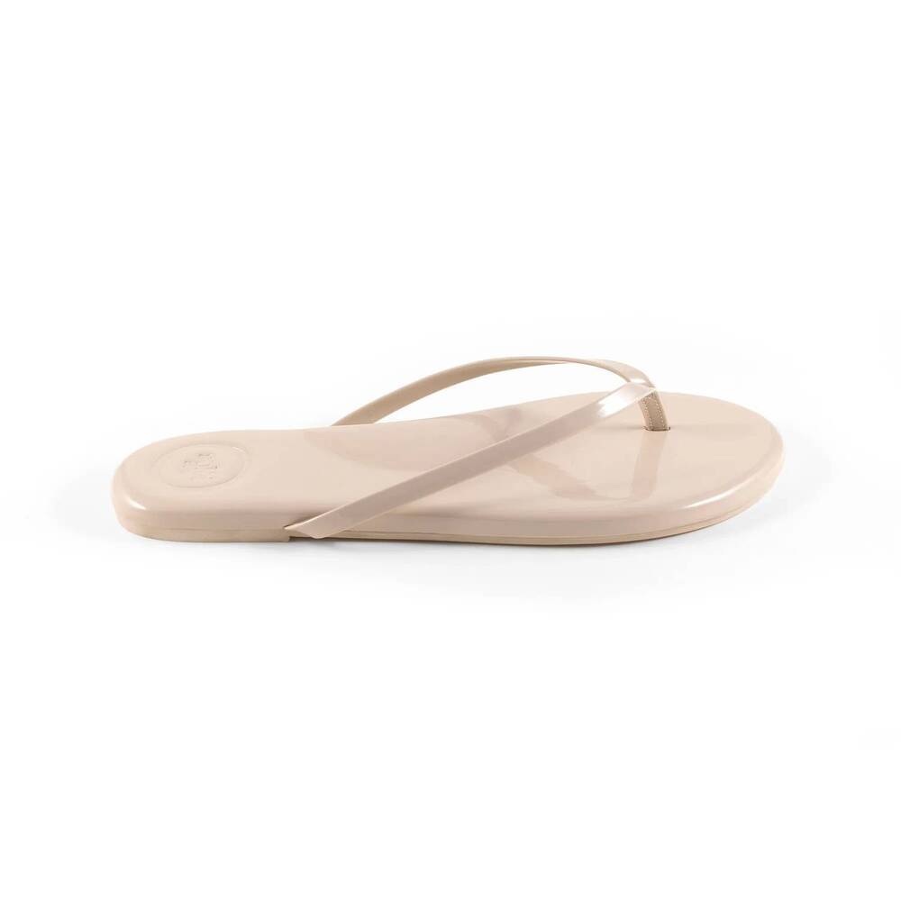 NEW SOLEIL women's indie patent sandal in buff